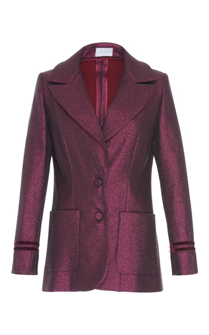 Luisa Beccaria Metallic Long Sleeve Jacket