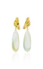 Ejing Zhang 18k Gold Plated Pebble Earrings