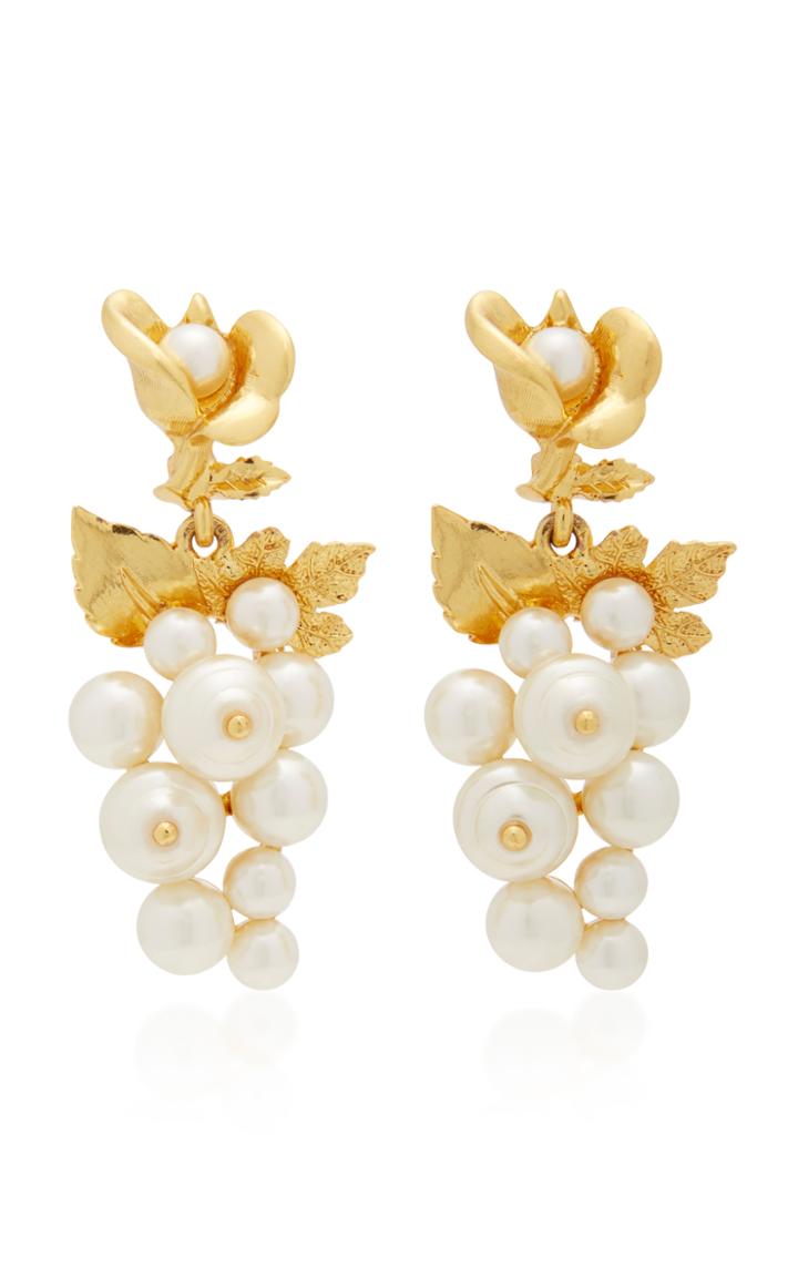 Oscar De La Renta Baroque Pearl Earrings