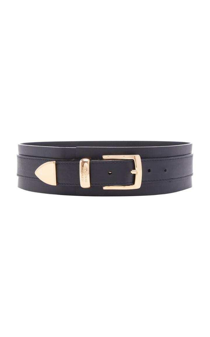 Moda Operandi Brandon Maxwell Wide Leather Waist Belt Size: Xs