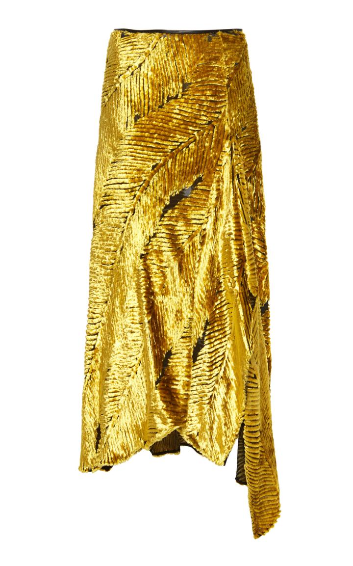 Petar Petrov Rahel Asymmetric Lurex Midi Skirt