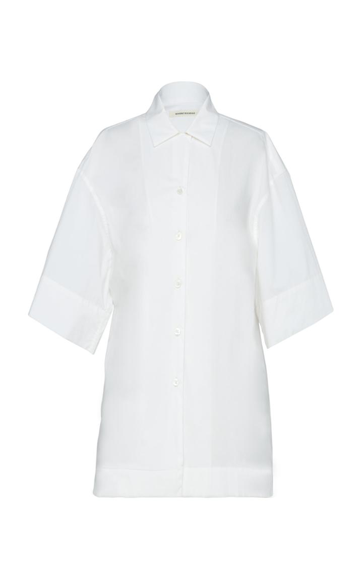 Boontheshop Collection Short Sleeve Collared Cotton Shirt