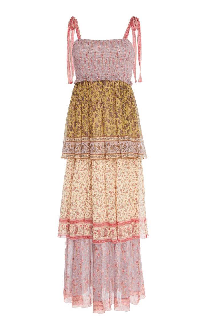 Zimmermann Juniper Tiered Printed Silk Dress