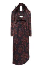 Moda Operandi Matriel Printed Double-layered Cut-out Dress