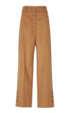 Joseph Young High-rise Wool And Cashmere-blend Wide Leg Pants