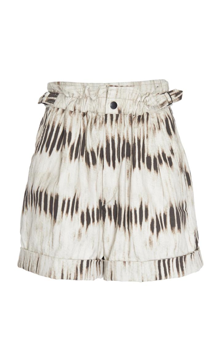 Isabel Marant Ilirya Ruffle High Waist Cuffed Shorts