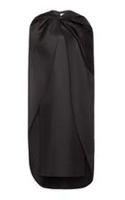 Marina Moscone Twisted Wool Silk Cape Dress
