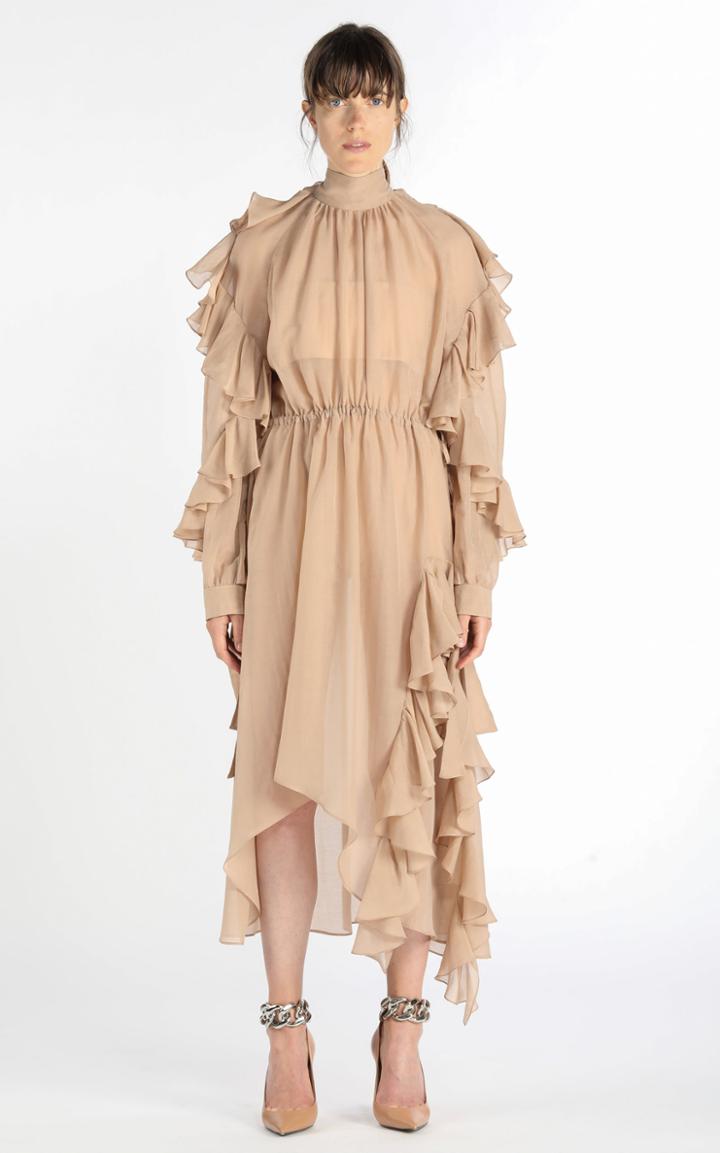 Moda Operandi N21 Ruffled Cotton-silk Voile Midi Dress