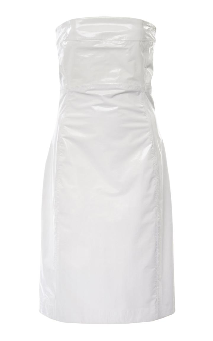 Moda Operandi Ann Demeulemeester Strapless Leather Midi Dress Size: 34