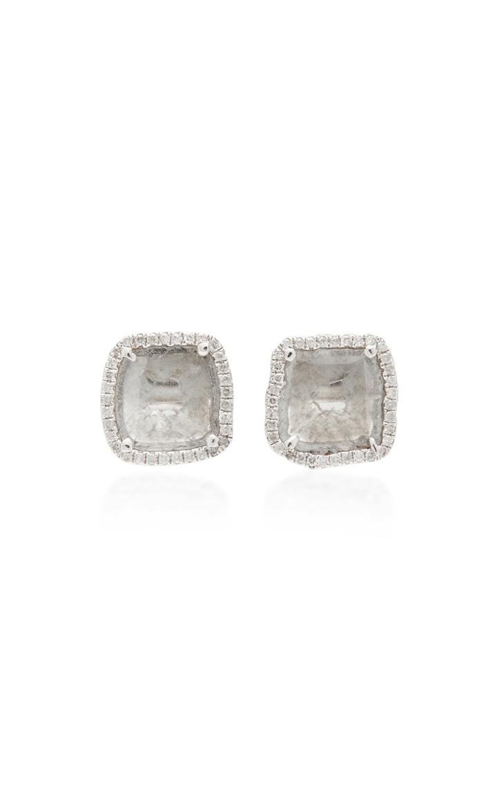 Nina Runsdorf M'o Exclusive: One-of-a-kind Slice Diamond Stud Earrings