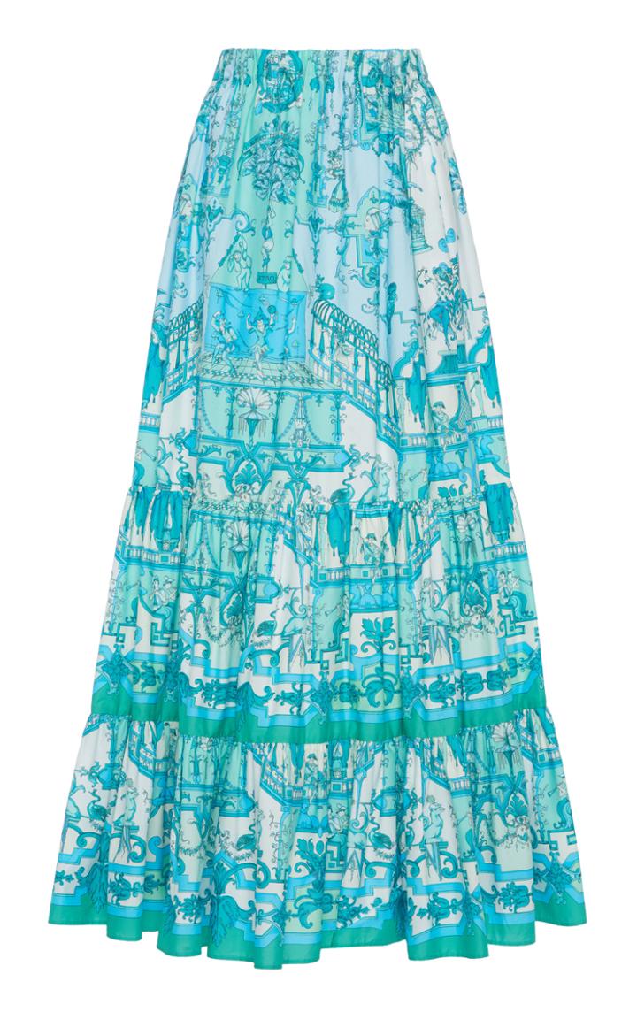 Moda Operandi Etro Pleated Cotton-blend Maxi Skirt