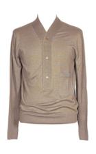 Rochas Linen, Cashmere And Silk Half-placket Sweater