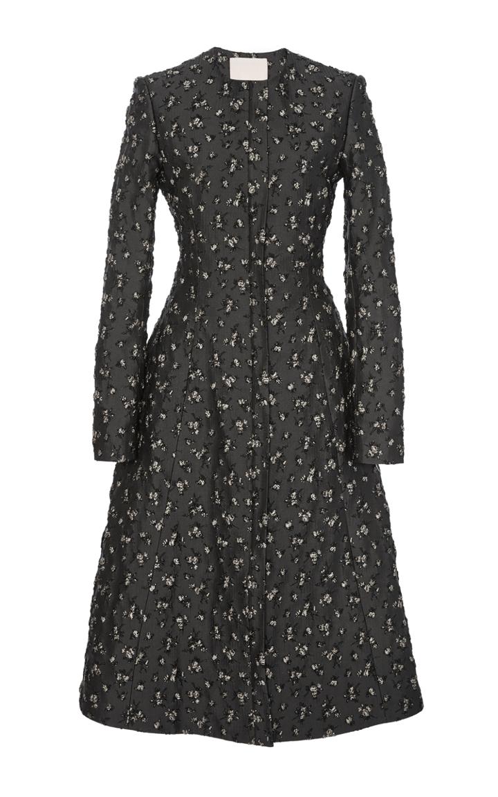 Brock Collection Carine Floral Jacquard Coat