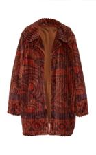 Anna Sui Psychedelic Swirl Faux Fur Coat