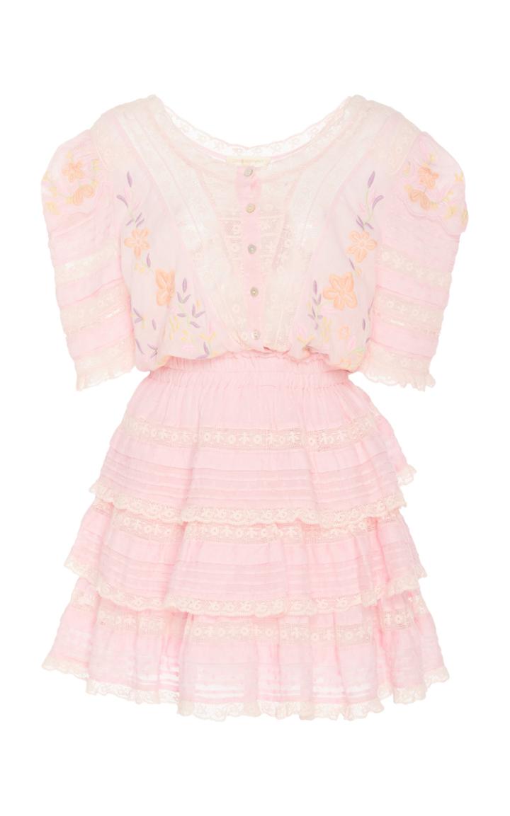Moda Operandi Loveshackfancy Quincy Cotton Button Up Dress Size: P