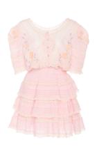 Moda Operandi Loveshackfancy Quincy Cotton Button Up Dress Size: P