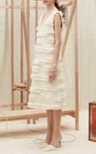Goen.j Sleeveless V Neck Dress