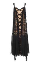 Alena Akhmadullina Lace Up Embroidered Dress