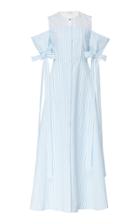 Delpozo Striped Ankle-length Cotton Dress