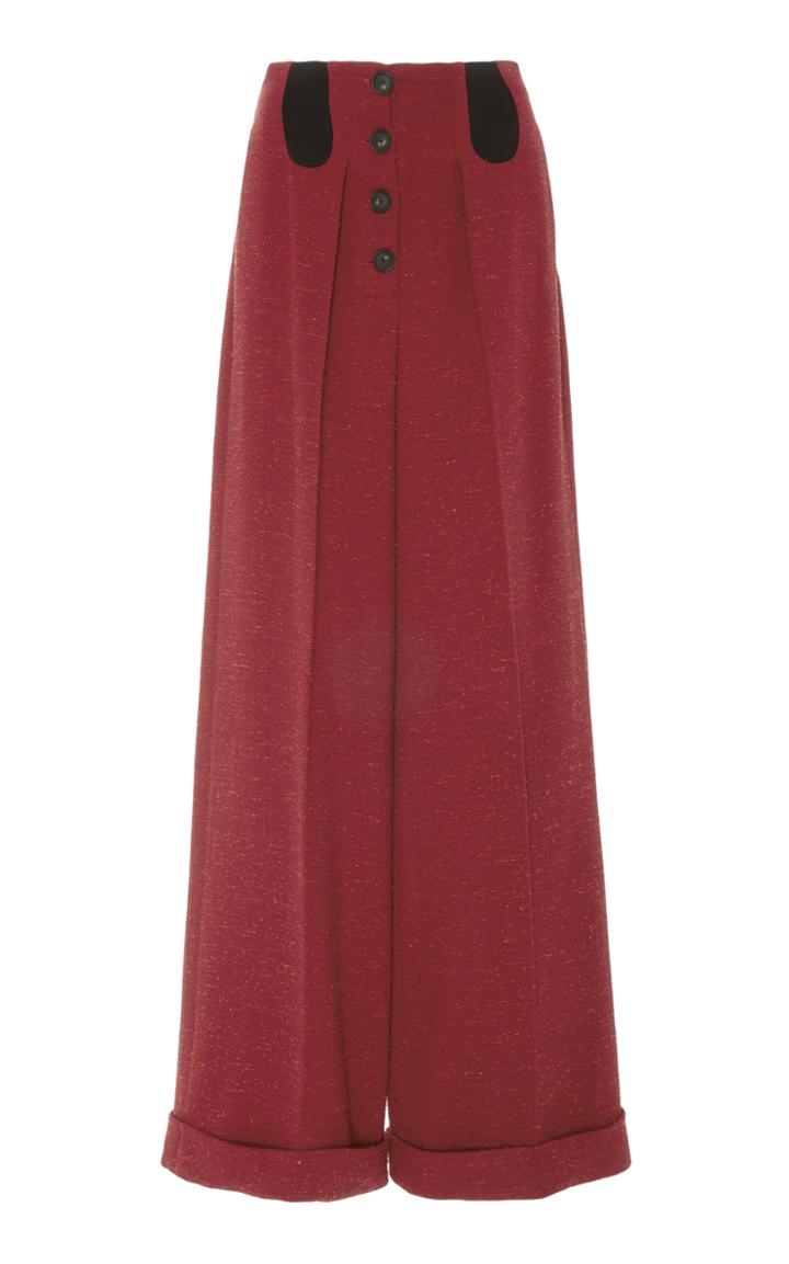 Rosie Assoulin Tweed Busted Girdle Pants