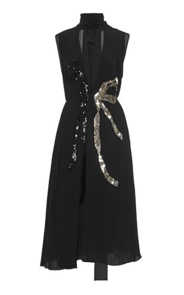 Moda Operandi N21 Scarf-detailed Sequined Silk-blend Dress Size: 38