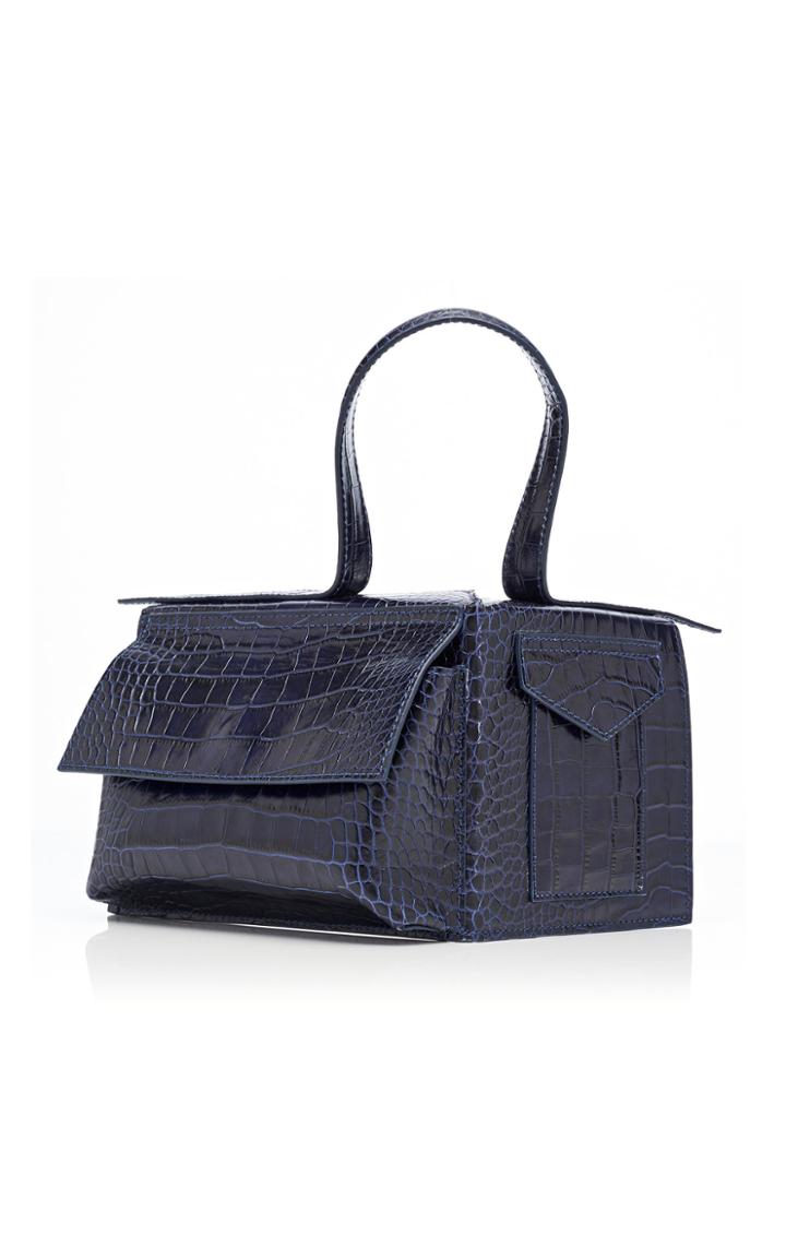 Khaore Corner Guard Croc-effect Leather Bag