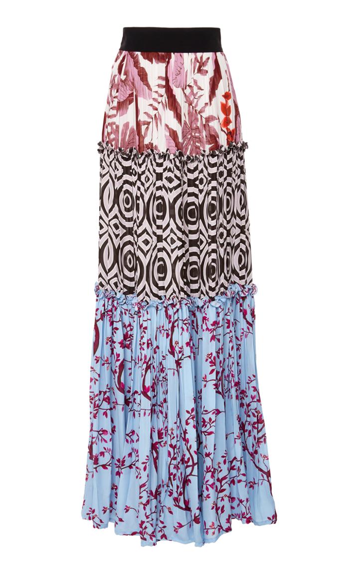 Johanna Ortiz M'o Exclusive People Of Africa Silk Double Georgette Skirt