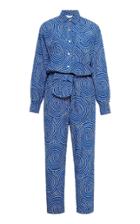 Rhode June Button-down Cotton Jumpsuit