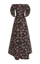 Zac Posen Embroidered Organza Off The Shoulder Gown