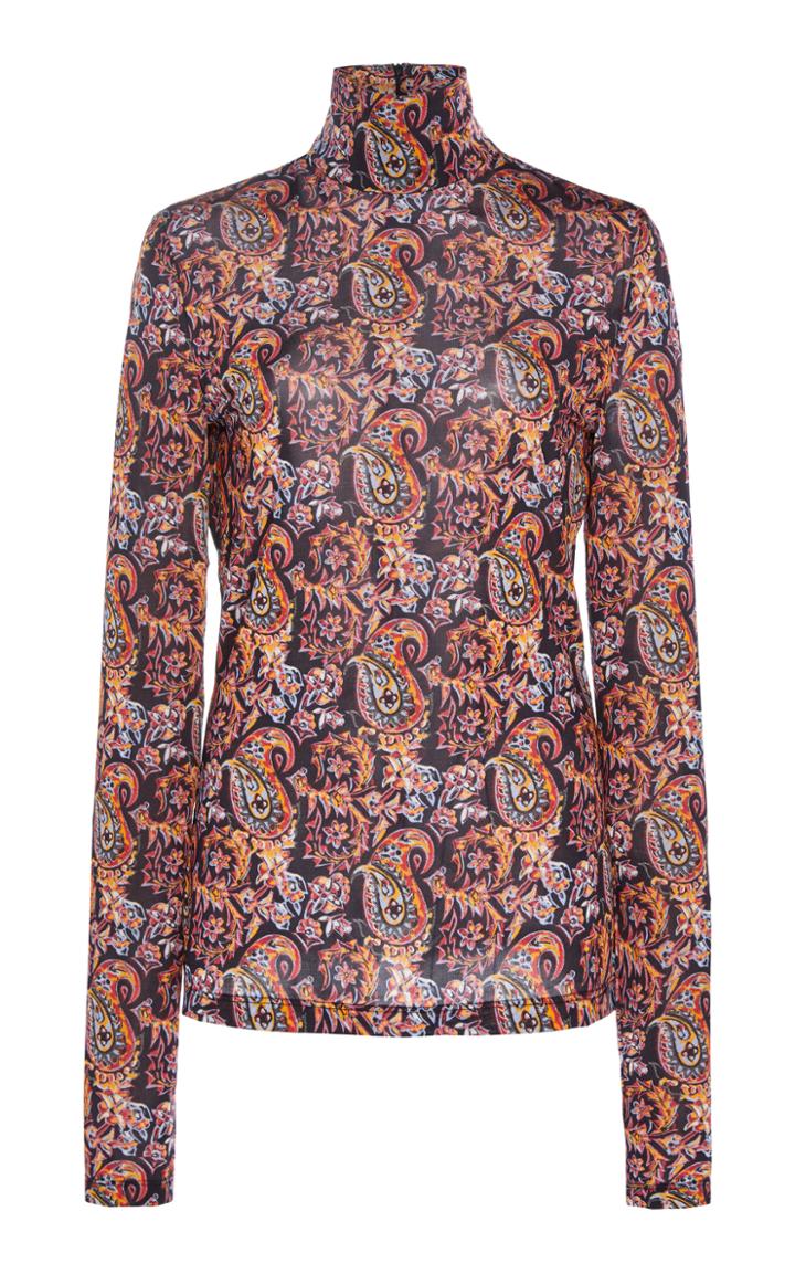 Altuzarra Knight Printed Paisley Turtleneck
