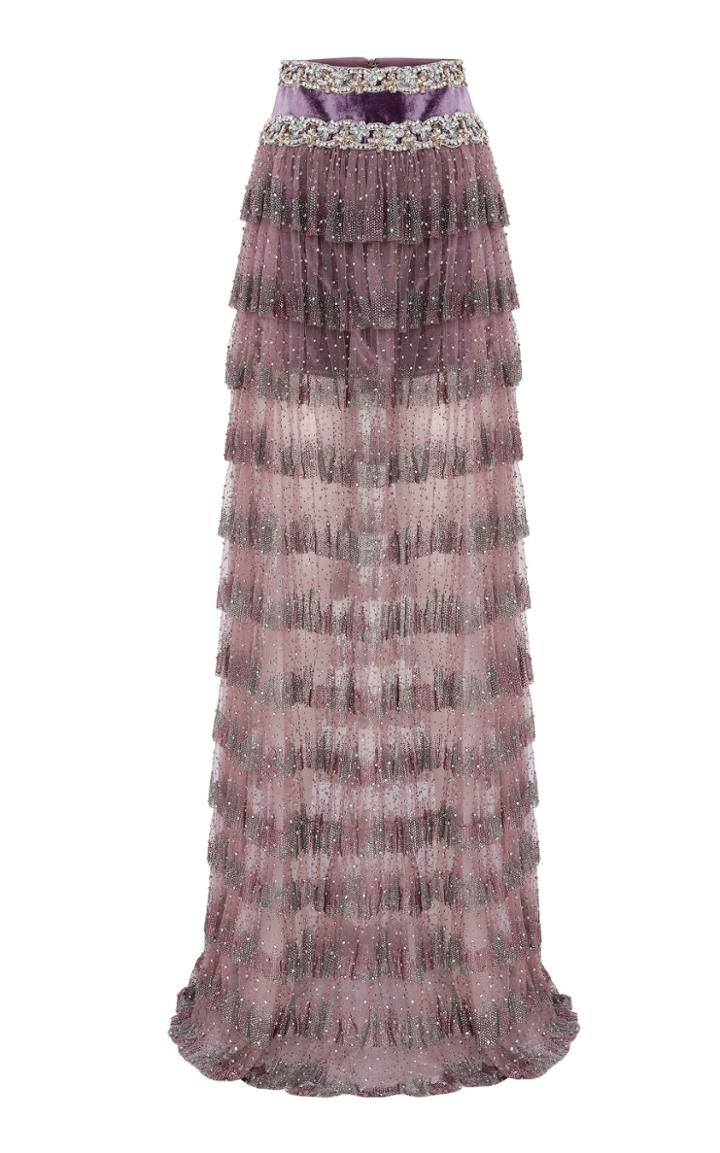 Moda Operandi Raisa Vanessa Strass-embellished Organza Maxi Skirt