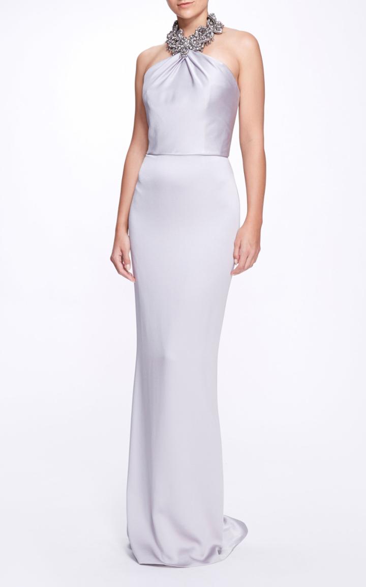 Moda Operandi Marchesa Embellished Satin Gown