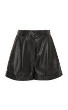 Altuzarra Goldmine High-rise Leather Shorts
