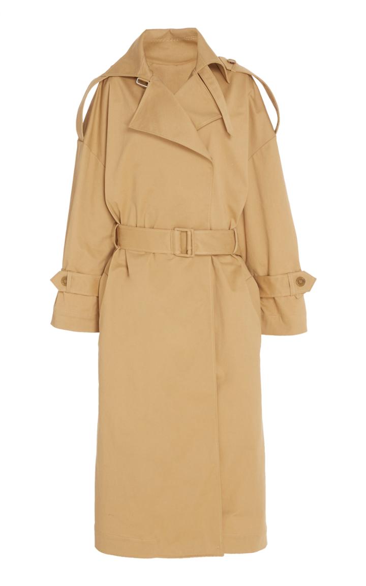 Moda Operandi David Koma Oversized Cotton Trench Coat Size: 8