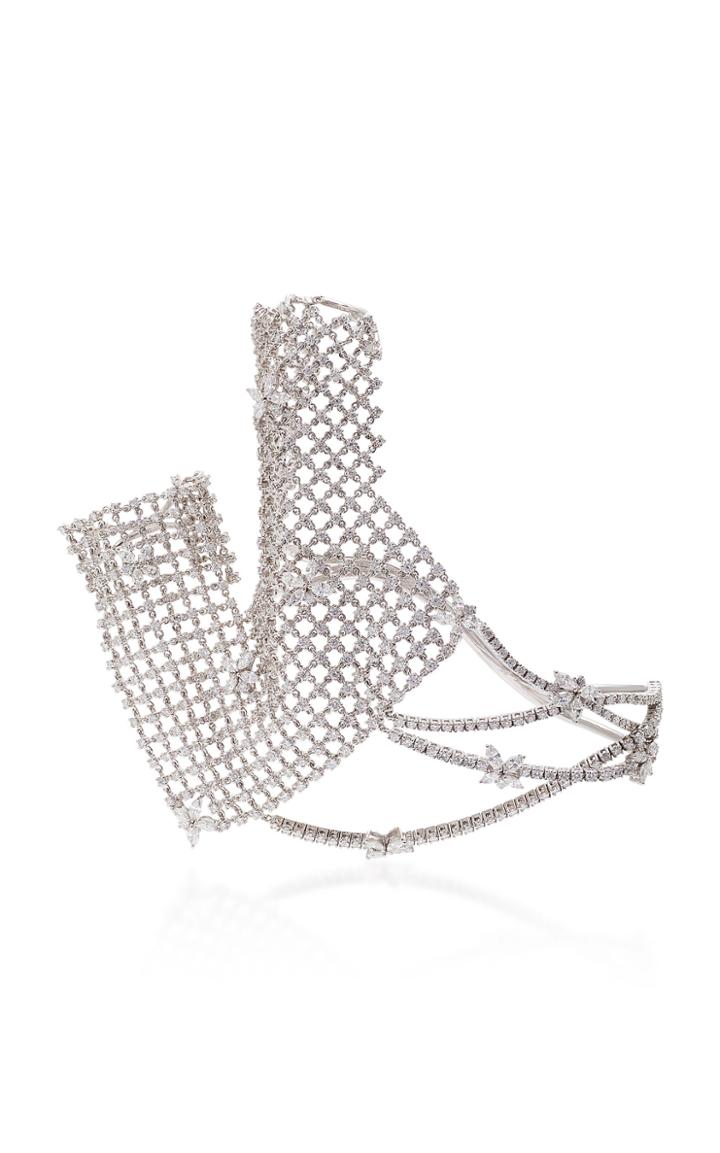 Yeprem Y-conic Diamond Net Hand Bracelet