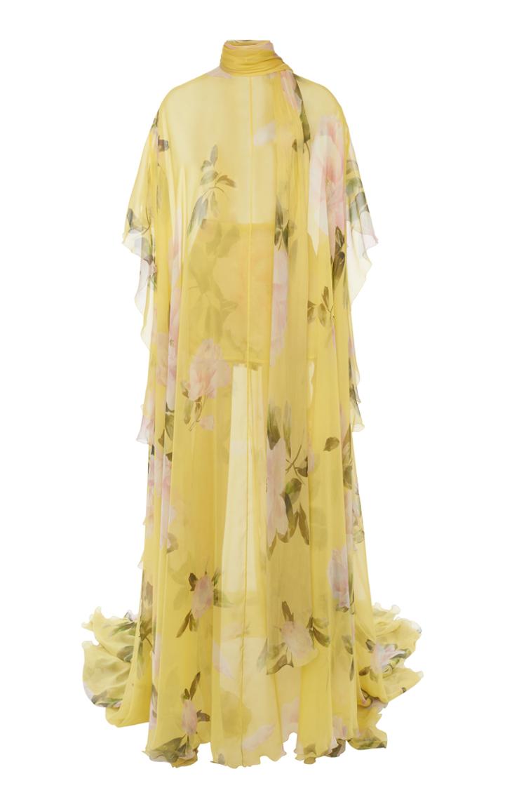 Moda Operandi Valentino Floral-printed Silk Gown