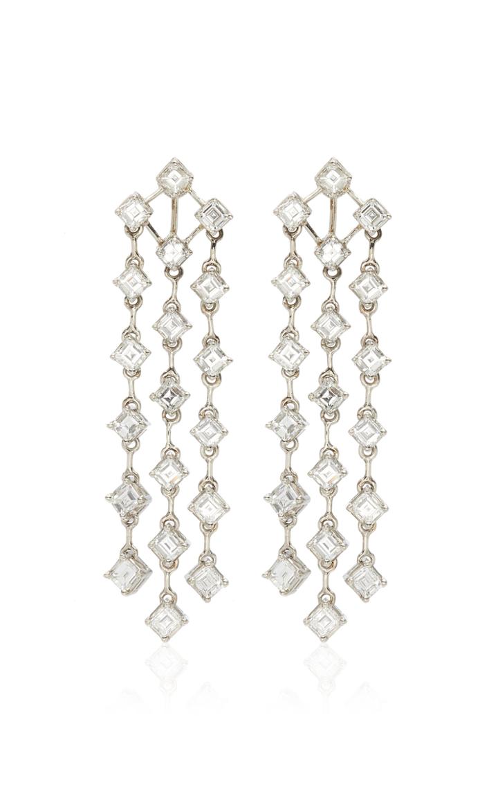 Moda Operandi Oscar Heyman Platinum Square Diamond Chandelier Earrings