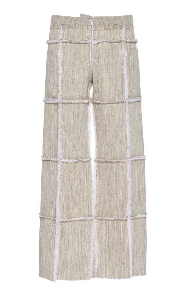 Moda Operandi Richard Malone Patch-detailed Linen-canvas Flared Pants Size: Xs