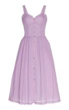 Moda Operandi Temperley London Edith Pintucked Cotton Midi Dress Size: 6