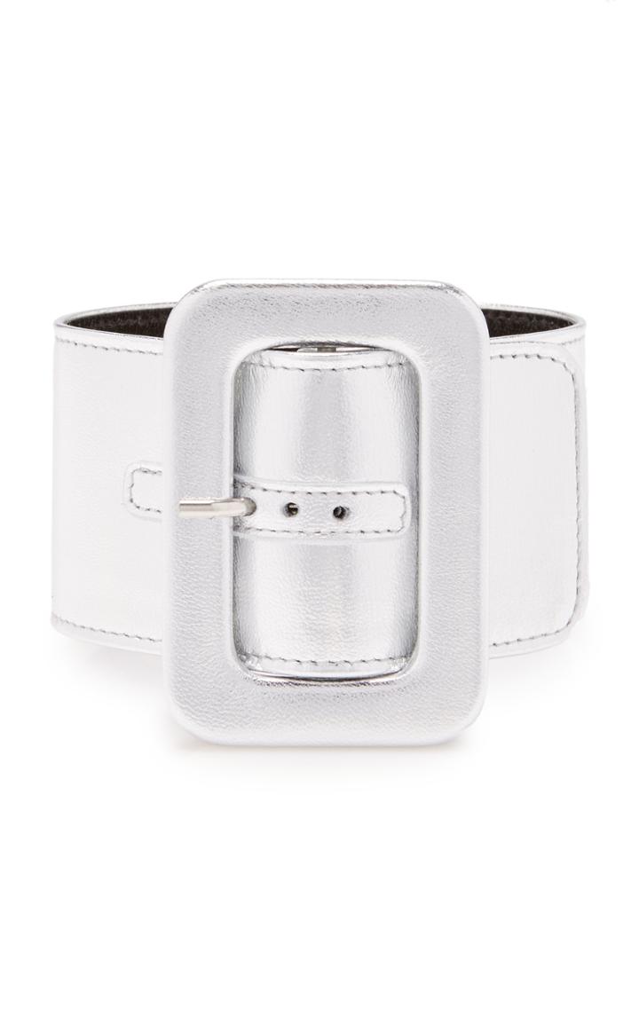 Attico Metallic Anklet With Buckle