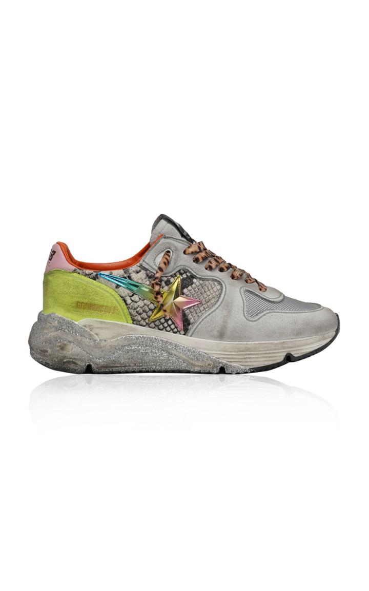 Golden Goose Running Sole 3d Star Leather Sneakers