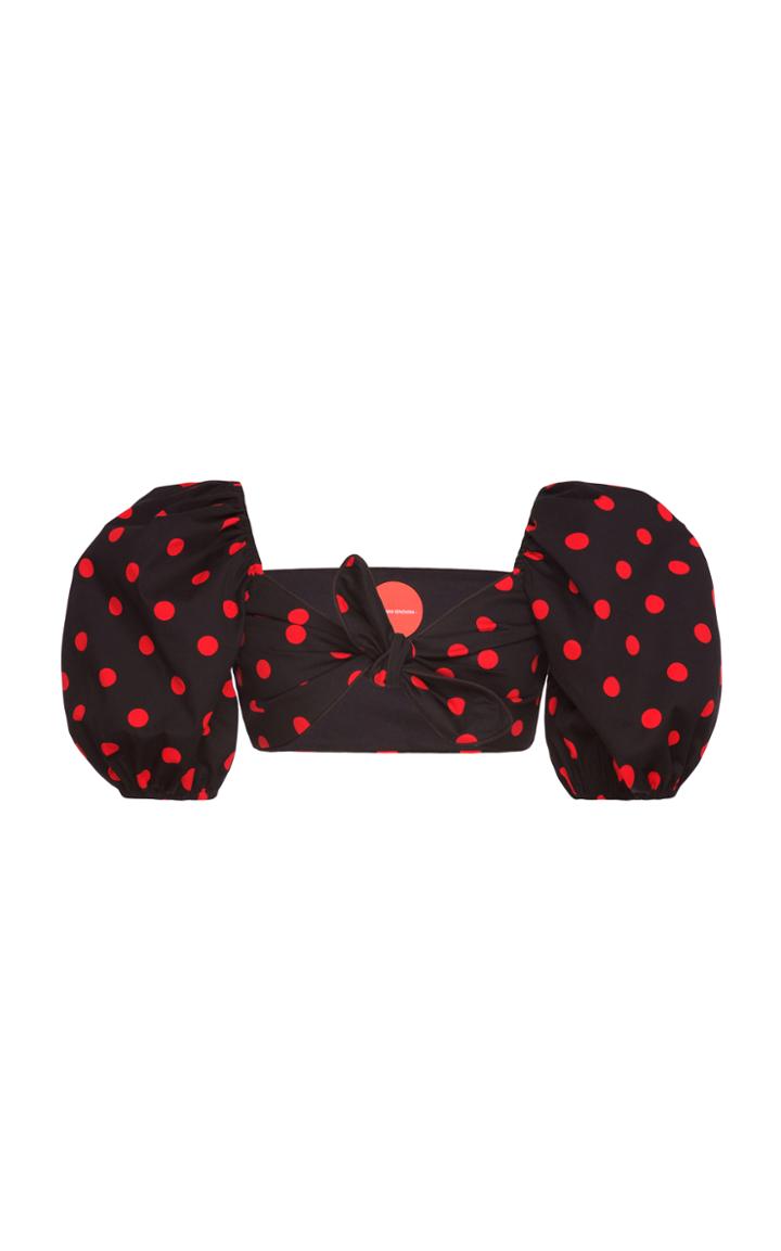 Marianna Senchina Cropped Polka Dot Top