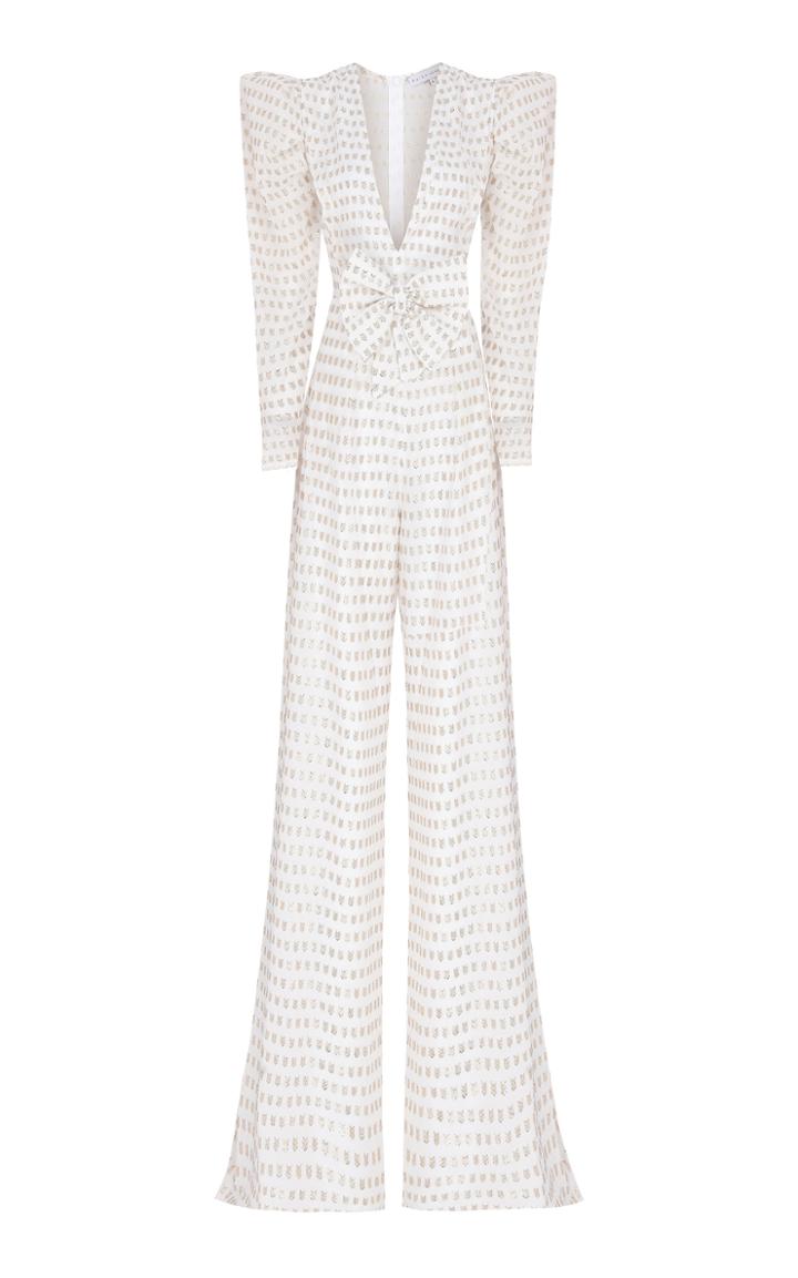 Moda Operandi Raisa Vanessa Glittered Wide-leg Jumpsuit