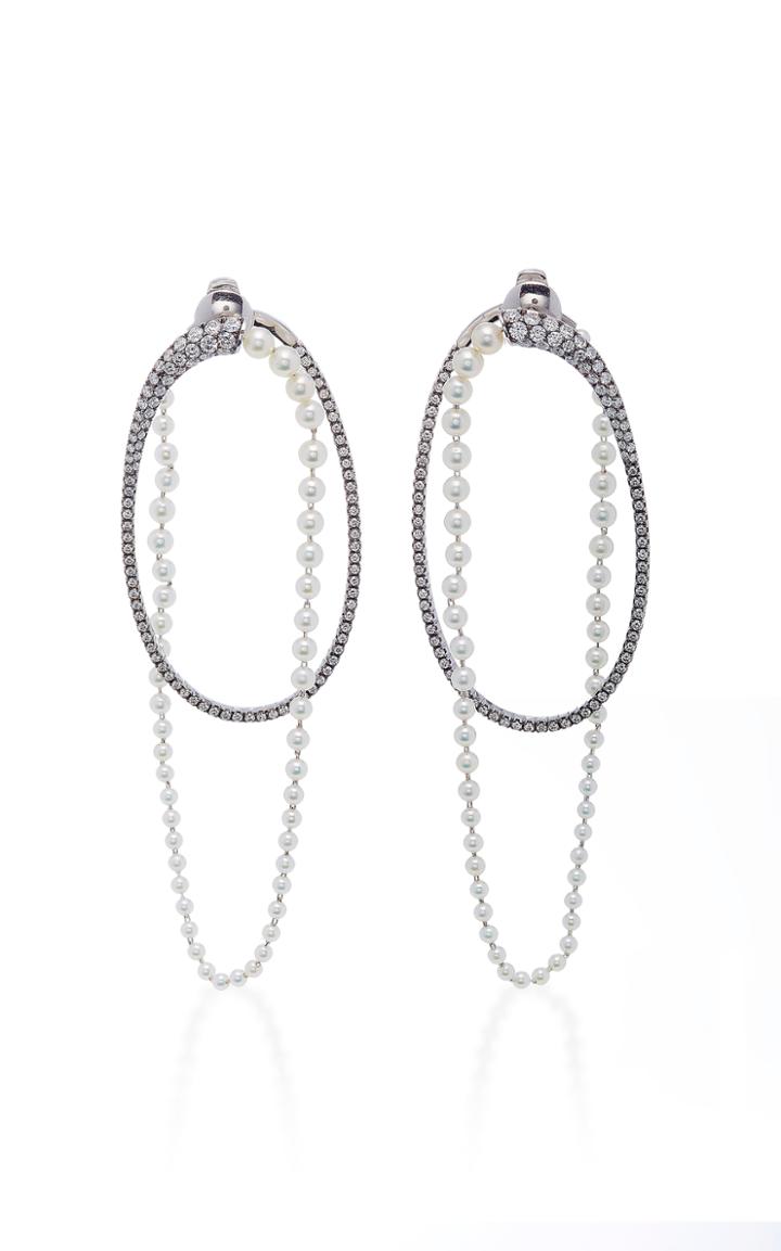 Mike Joseph 18k La Perla Hoop Earring