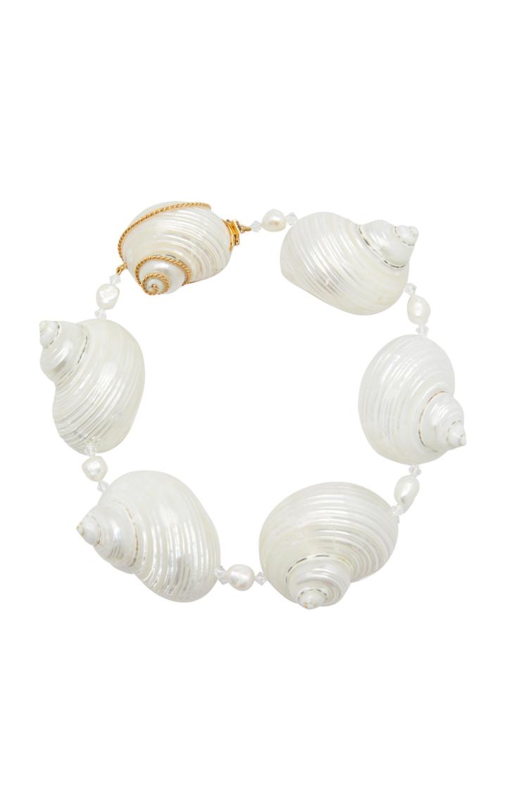 Moda Operandi Prada Sterling Silver Shell Necklace