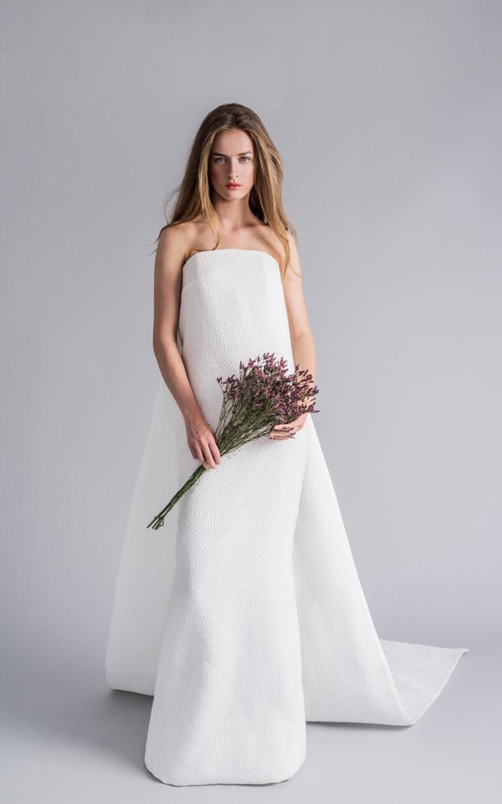 Moda Operandi Sophie Et Voila Strapless Textured Column Gown