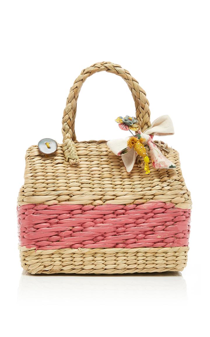 Pro Mini Striped Straw Basket Bag