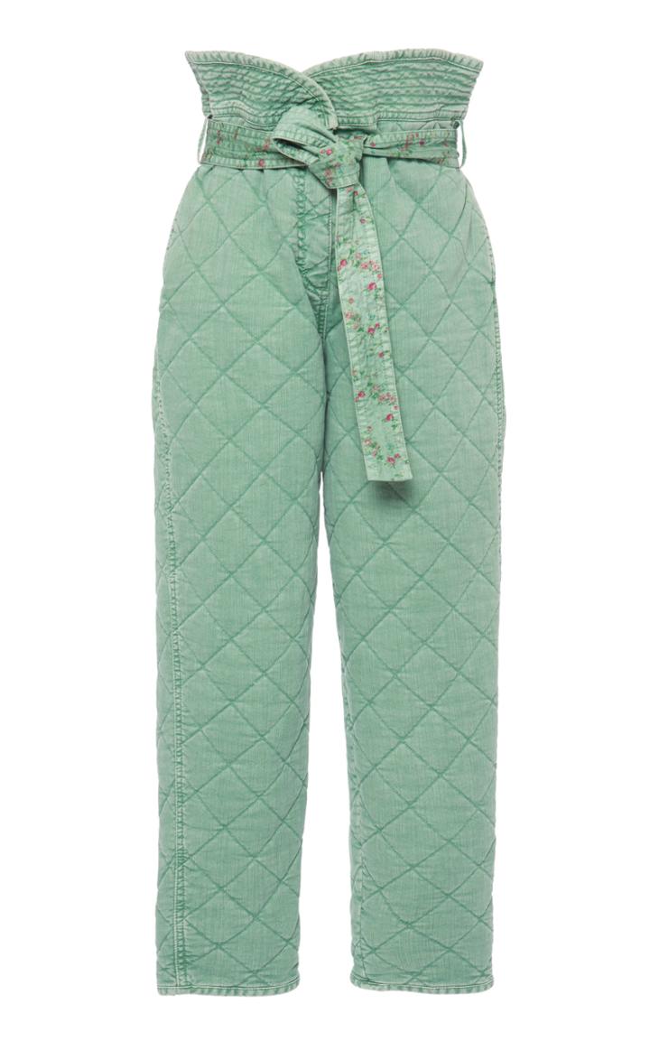Moda Operandi Philosophy Di Lorenzo Serafini Quilted High-rise Cotton Pants