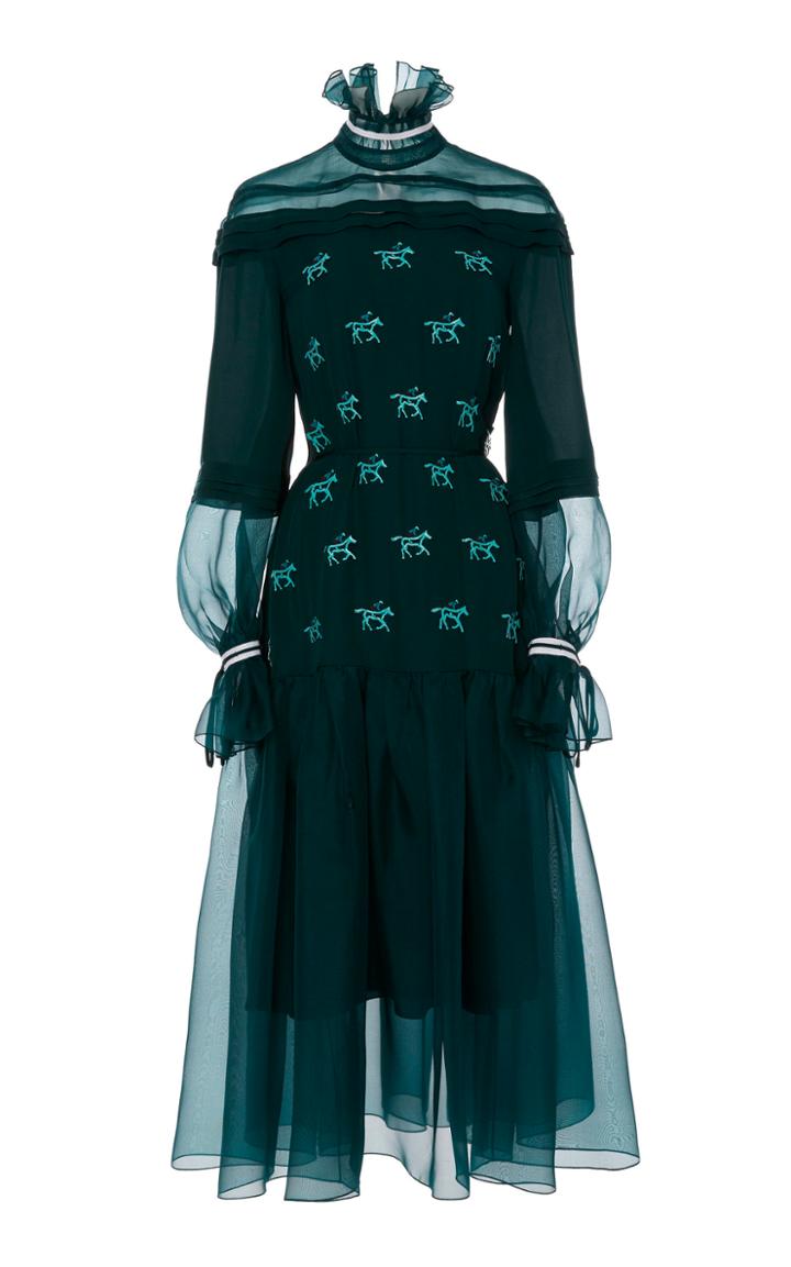 Carolina Herrera High-neck Silk Dress