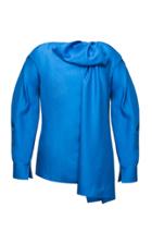 Lake Studio Blue Silk Top